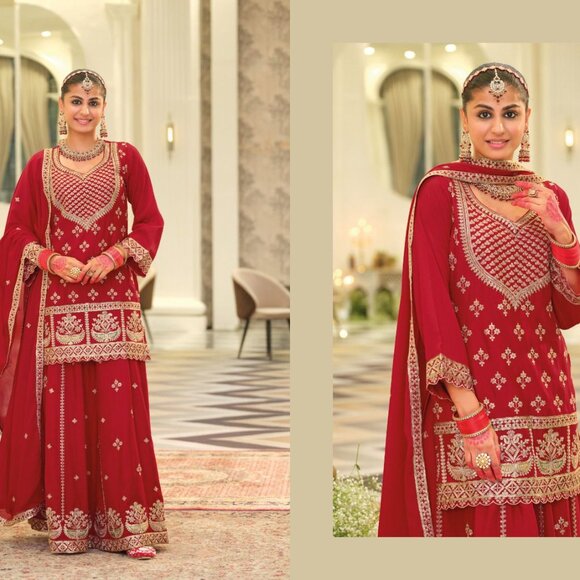 EMBROIDERY WORK SALWAR SUIT - Picture 8 of 11